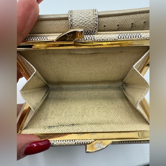 Louis Vuitton Damier Azur Porte Monnaie Kisslock Wallet - Picture 7 of 14